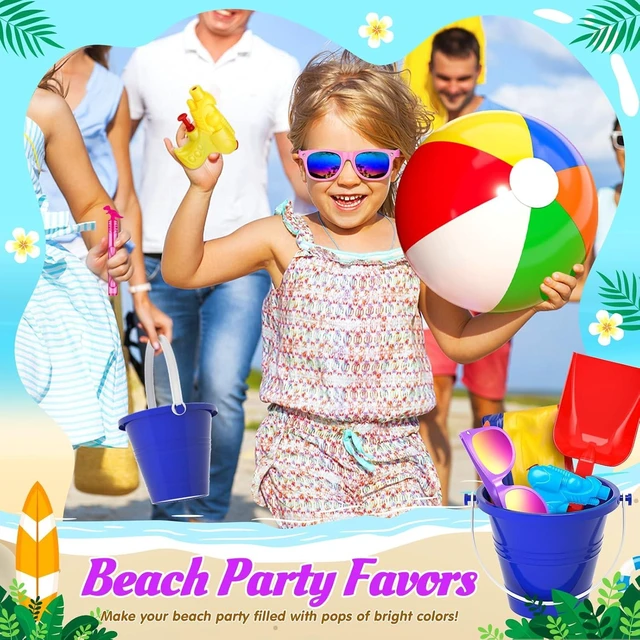 Alt view image 14 of 14 - GIFTINBOX Pool Party Favors Beach Party Favors - Pool Toys For Kids Ages 3 4 5 6 7 8 Beach Balls Bulk, Kids Sunglasses, Bubble Wands, Summer Toys for Party Supplies Birthday