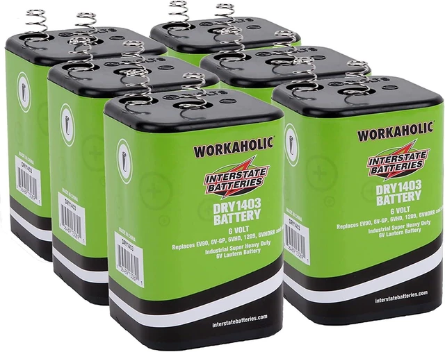 Alt view image 6 of 10 - Interstate Batteries 6V HD Lantern Flashlight Battery (6-Pack) 6 Volt 7000 mAH Square Shape Beam Light (Spring Terminals) Camping, Hiking, Household, Lamps, Outdoors (DRY1403)