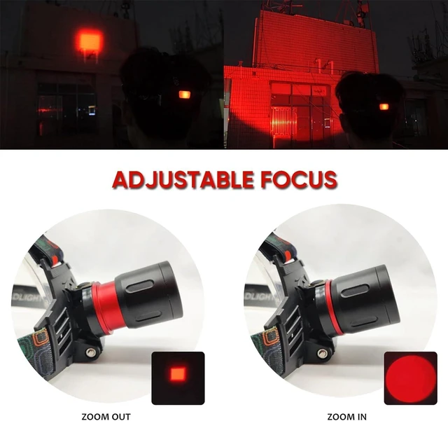 Alt view image 12 of 14 - XLENTGEN Red Light Hunting Headlamp Rechargeable Red LED Headlamps 3 Modes Super Bright Red Headlamp for Coon Coyote Hog Predator Hunting Astronomy & Night Photography (Batteries Included)