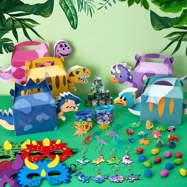 Alt view image 11 of 14 - DMIGHT Dinosaur Party Favors, Dinosaur Birthday Party Supplies, Dinosaur Goodie Bags for Kids Birthday, Dino Gifts Bags Fillers Stuffers, Dinosaur Themed Party Toys