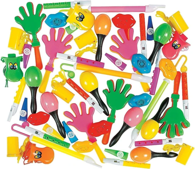 Alt view image 4 of 6 - Fun Express Maracas Noise Makers Party Blowers Hand Clappers 48 Piece Bulk Set - Kids Noisemaker Toys for Birthday Parties, New Years Eve Celebrations, Fiesta Party Favors & Sporting Events