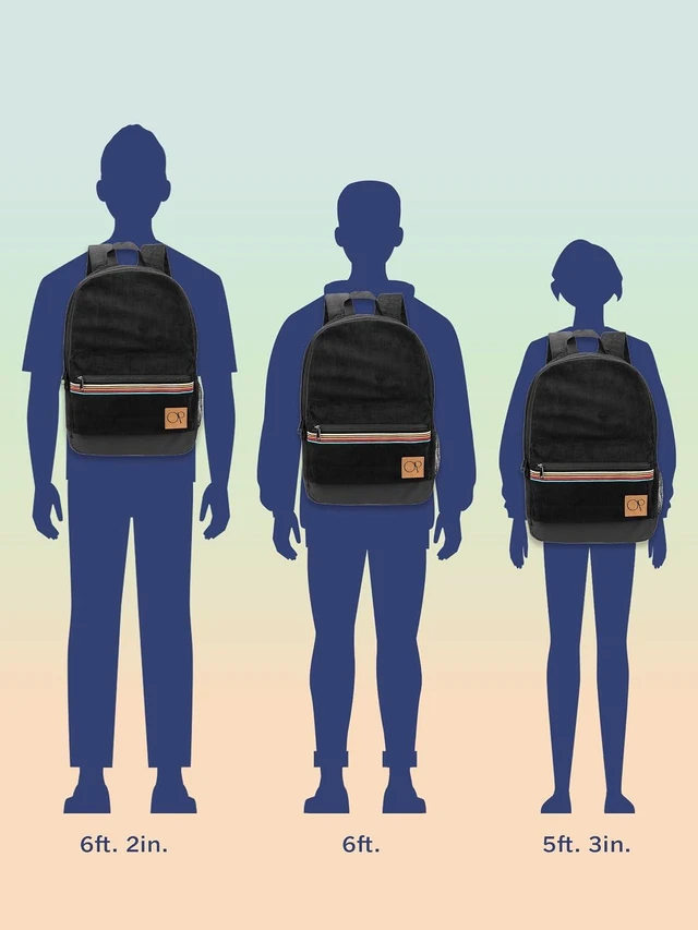 Alt view image 11 of 14 - Ocean Pacific OG Corduroy Backpack for Travel, Sports, Beach, Work, Casual Daypack for Men Women Fits 15.6 Inch Laptop (Black)
