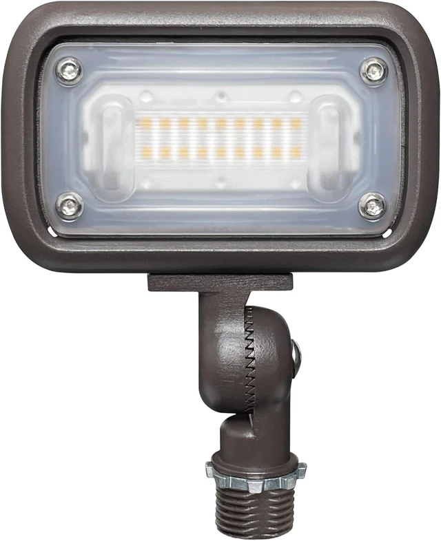 Alt view image 7 of 12 - GKOLED 15W Outdoor LED Flood Security Lights, Waterproof Landscape Lighting, 50W PSMH Equivalent, 1370 Lumens, 3000K Warm White, 120-277V, 1/2" Knuckle Mount, Compact Size, UL-Listed