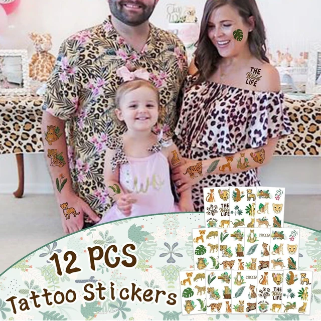 Alt view image 12 of 14 - Cheetah Party Favors Cheetah Theme Slap Bracelets Key Chains Badge Temporary Tattoos Gift Bags for Kids Jungle Leopard Cheetah Birthday Party Baby Shower Safari Party Supplies