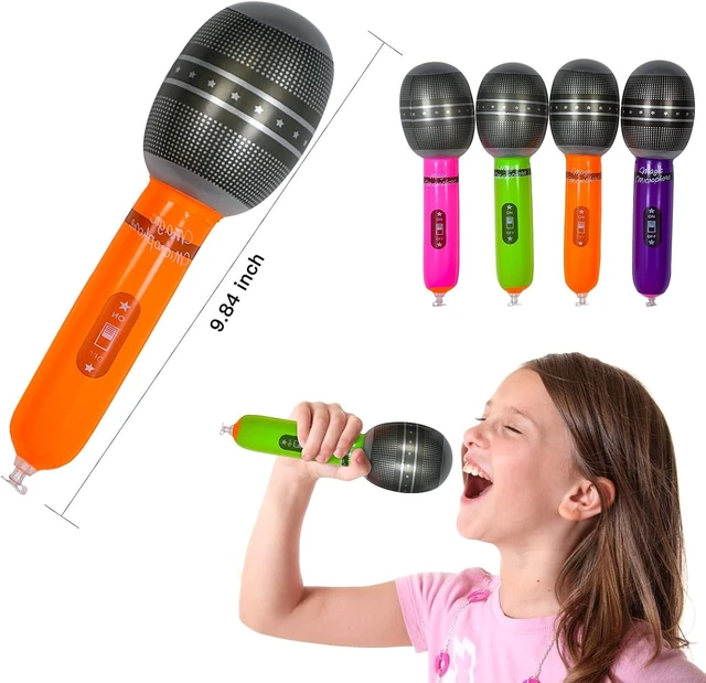 Alt view image 11 of 14 - Max Fun Inflatable Rock Star Toy Set, 30 PCS 80s 90s Party Decorations Inflatable Party Props Musical Instrument Blow up Guitar Inflate Rock Band for Carnival Party Favors Rock and Roll Party Supplies