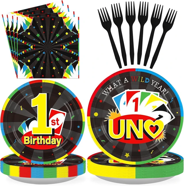 Alt view image 8 of 14 - 96Pcs Card Game 1st Birthday Party Decorations Game Night Plates and Napkins Disposable Colorful Play Card Tableware Set for Boys Cards Games Themed 1st Birthday Party Supplie Serves 24