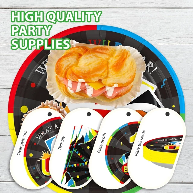 Alt view image 13 of 14 - 96Pcs Card Game 1st Birthday Party Decorations Game Night Plates and Napkins Disposable Colorful Play Card Tableware Set for Boys Cards Games Themed 1st Birthday Party Supplie Serves 24