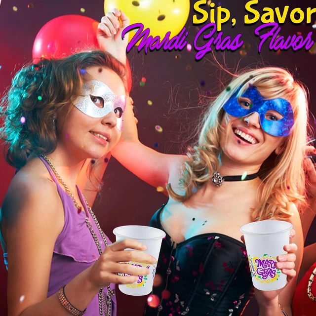 Alt view image 9 of 12 - Fun Express - Mardi Gras Disposable Cups for Mardi Gras - Party Supplies - Drinkware - 50 Pieces