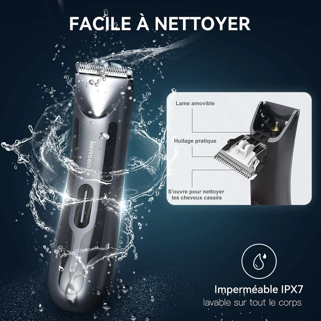 Alt view image 13 of 14 - kensen Body Hair Trimmer for Men - Groin & Pubic Hair Trimmer with LED Light, Manscape Body Shavers for Men with Ceramic Blades Ball Shaver IPX7 Waterproof Wet/Dry Rechargeable Body Trimmer Mens Gift