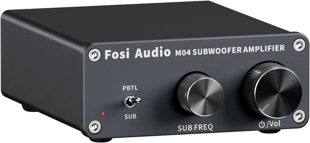 Alt view image 8 of 14 - Fosi Audio M04 Subwoofer Amplifier for Home Theater Mono Channel Digital Class D Integrated Power Amp for Passive Speakers Subwoofer