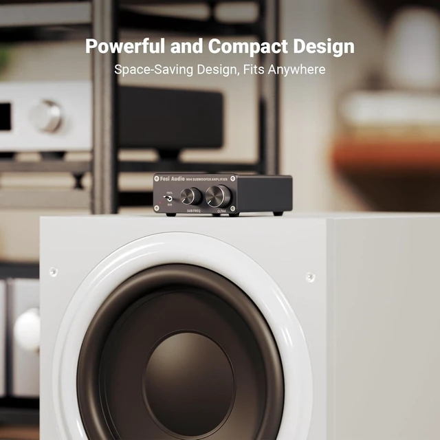Alt view image 9 of 14 - Fosi Audio M04 Subwoofer Amplifier for Home Theater Mono Channel Digital Class D Integrated Power Amp for Passive Speakers Subwoofer