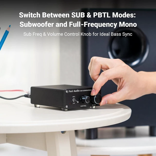 Alt view image 11 of 14 - Fosi Audio M04 Subwoofer Amplifier for Home Theater Mono Channel Digital Class D Integrated Power Amp for Passive Speakers Subwoofer