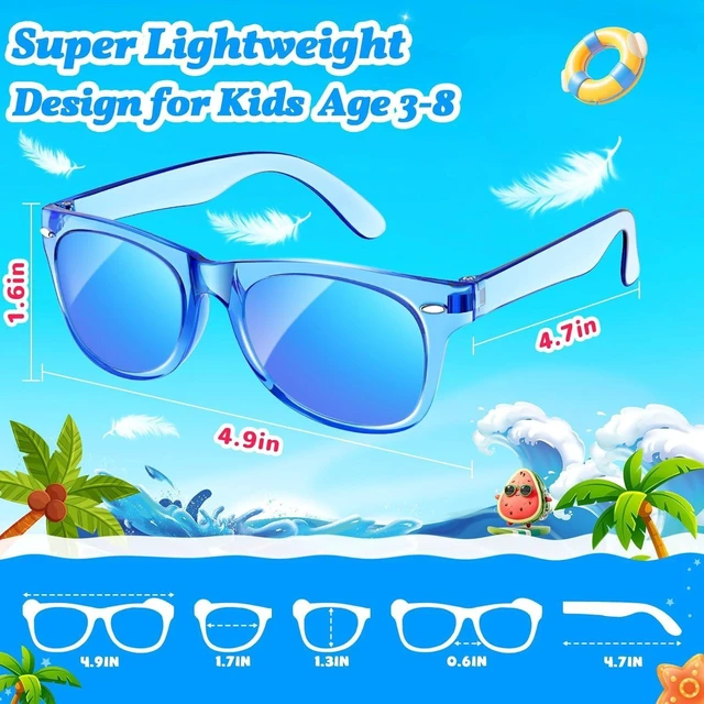 Alt view image 11 of 14 - 24 Pack Kids Sunglasses Bulk Party Favors - Goodie Bags Stuffers for Children Age 3-8,Boy Girl Neon Glasses with UV400 Protection,Birthday Classroom Graduation Gift,Pool Beach Party Supplies