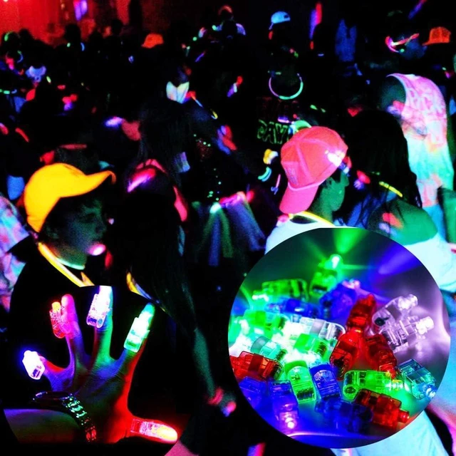 Alt view image 14 of 14 - Novelty Place 80Pcs LED Party Finger Lights for Kids with Screw-Secured, LED Finger Flashlight Light Up Finger Ring Toys for Party Favor, Halloween, Raves, Concert Shows