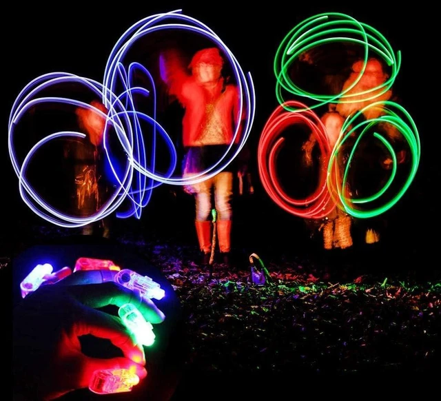 Alt view image 12 of 14 - Novelty Place 80Pcs LED Party Finger Lights for Kids with Screw-Secured, LED Finger Flashlight Light Up Finger Ring Toys for Party Favor, Halloween, Raves, Concert Shows