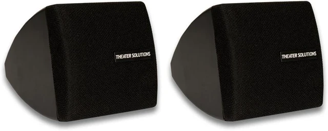 Alt view image 6 of 10 - Theater Solutions TS30B Mountable Indoor Speakers Black Bookshelf Pair