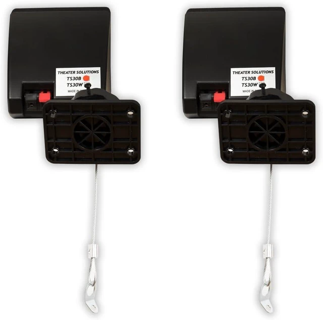 Alt view image 9 of 10 - Theater Solutions TS30B Mountable Indoor Speakers Black Bookshelf Pair