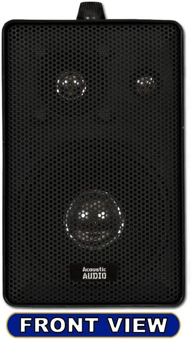 Alt view image 11 of 12 - Acoustic Audio 251B Indoor Outdoor 3 Way Speakers 400 Watt Black Pair