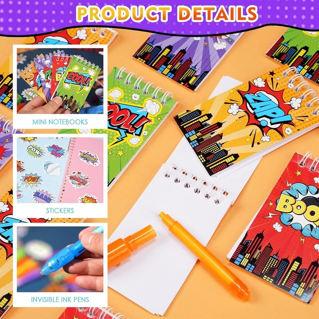 Alt view image 8 of 12 - Vanblue 122 Pcs Hero Party Favors Birthday Party Decorations,Slap Bracelets,Stickers and Gift Bags Goodie Bag Stuffers Classroom Rewards Piñata Fillers for Kids Boys Theme Party Supplies