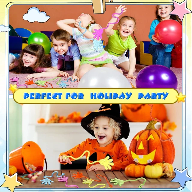Alt view image 12 of 12 - Leyndo 200 Pcs Glitter Sticky Hands Bulk Party Favors Sticky Hand for Kids Goodie Bag Stuffer Mini Stretchy Toys Kids Birthday Supplies Classroom Prize Easter Egg Treats Stuffing,5 Colors
