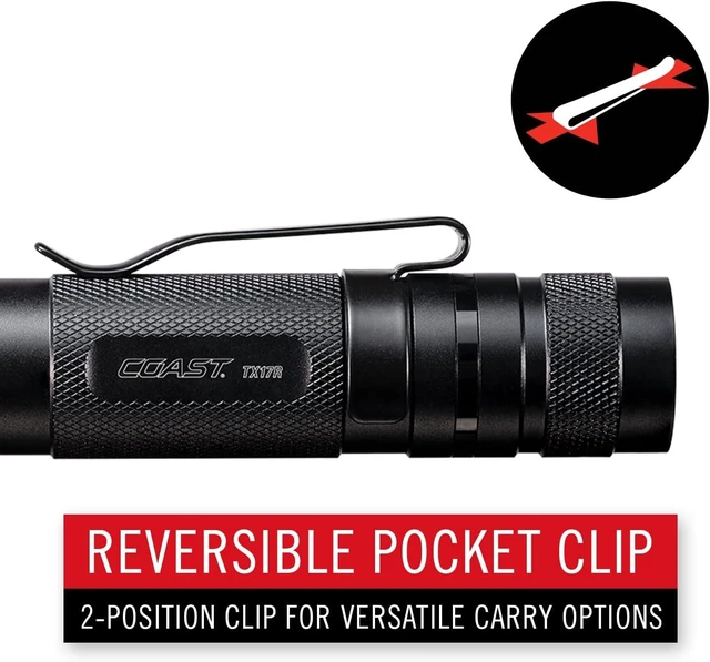 Alt view image 13 of 14 - Coast TX17R 1250 Lumen Rechargeable Long Range Tactical LED Flashlight with Spot and Flood Beams, Durable Aluminum Build