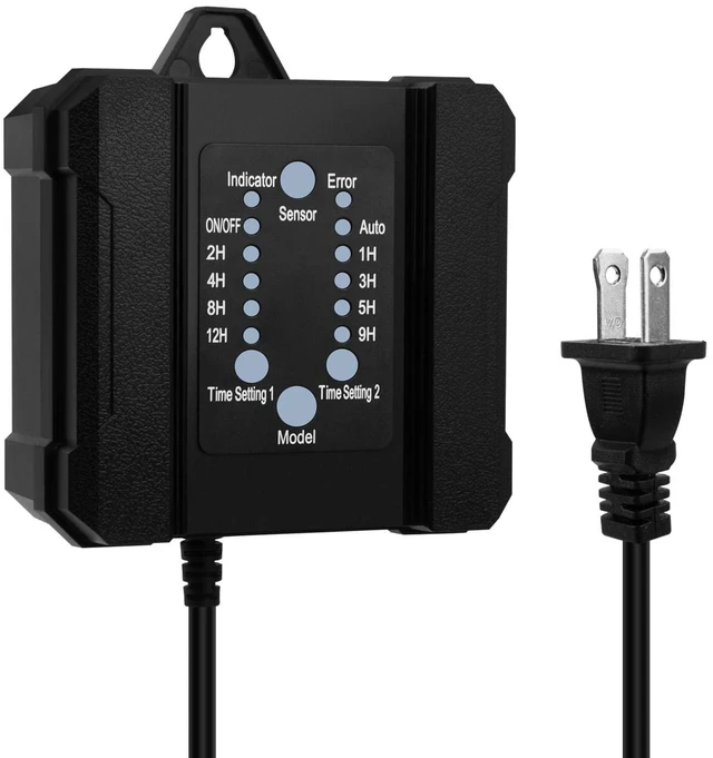 Alt view image 8 of 14 - SMY Lighting 100W Outdoor Low Voltage Transformer with Timer and Photocell Sensor,120V AC to 12V DC Weatherproof for LED Landscape Lighting,Deck Lights,Spotlight, Pathway Light,ETL Listed