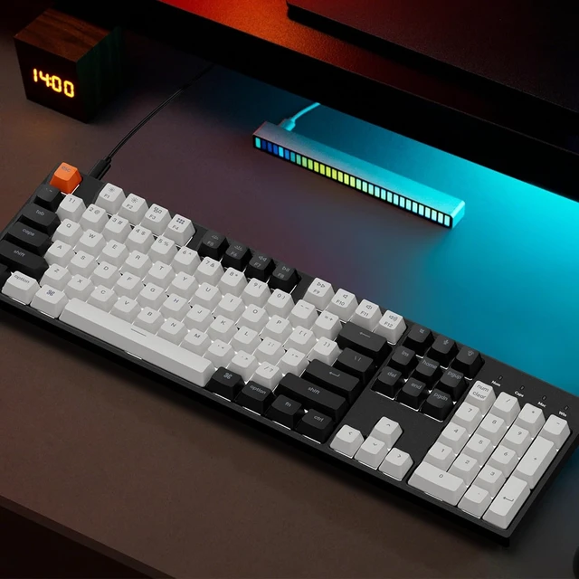 Alt view image 12 of 14 - Keychron C2 Full Size 104 Keys USB Type-C Wired Mechanical Gaming Keyboard for Mac Layout, Gateron G Pro Red Switch/RGB Backlight/Double-Shot ABS keycaps Computer Keyboard for Windows Laptop PC