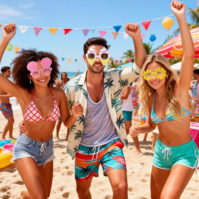 Alt view image 12 of 14 - JOYIN 12 Pcs Hawaiian Luau Party Sunglasses, Summer Pool Party Decorations, Tropical Glasses for Girls Hawaiian Outfit, Cool Party Favors & Theme Supplies