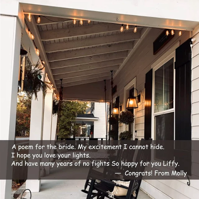 Alt view image 13 of 14 - DAMAING LED Outdoor String Lights 100FT Patio Lights with 52 Shatterproof Edison Bulbs,Dimmable Hanging Lights,Waterproof String Lights for Outside Wedding,Bistro,Porch,Backyard,2200K