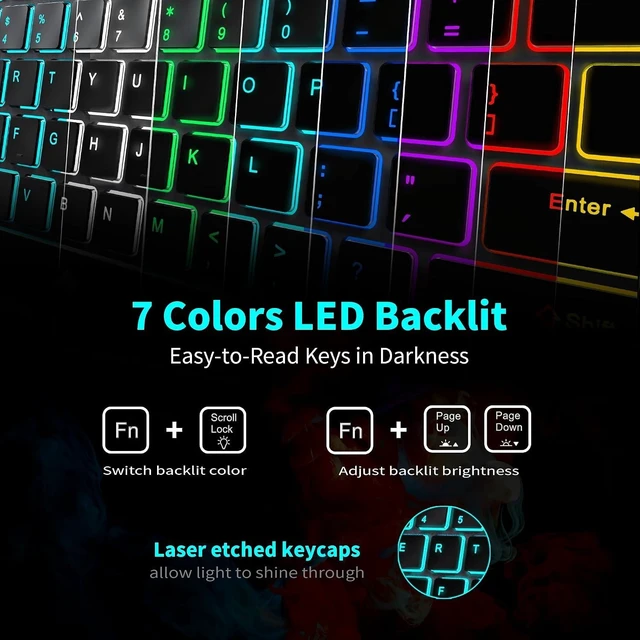 Alt view image 9 of 14 - Backlit Wireless Keyboard and Mouse Combo, Rechargeable Quiet 2.4G Cordless USB Slim Full Size for Apple iMac, MacBook, laptop and PC, Space Gray