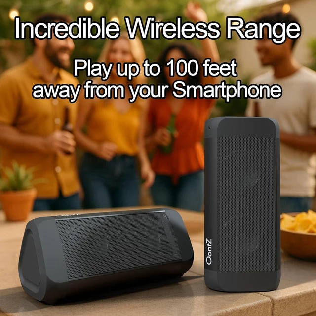 Alt view image 12 of 14 - OontZ Angle 3 Ultra - Portable Bluetooth Speaker, 14 Watts, Bigger Bass, Hi-Quality Sound, 100 Ft Wireless Range, Play Two Speakers Together, IPX7 Waterproof, Home, Outdoor, Great Gift (Black)