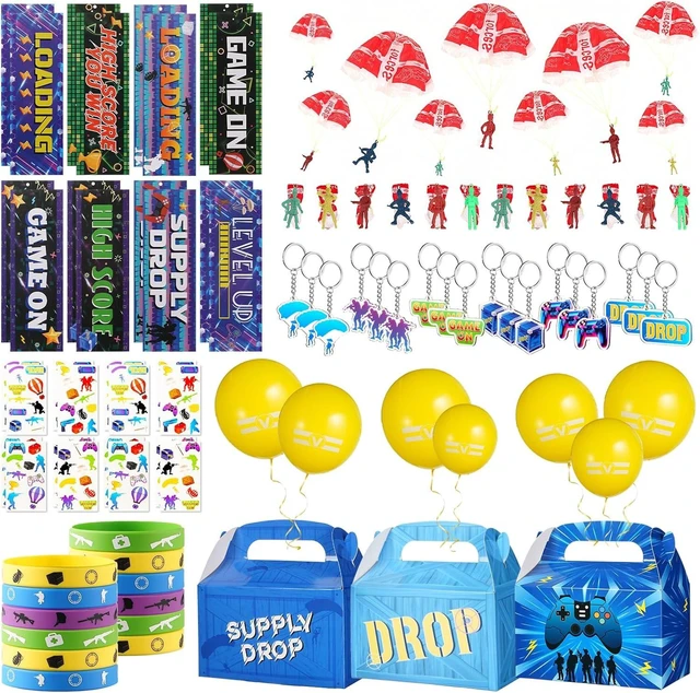 Alt view image 6 of 10 - Vanblue 84pcs Video Game Party Favors Gaming Birthday Decorations,Game Theme Gifts Boxes Party Birthday Supplies Gift Bags Sets Military Supply Loot Box,Goodie Bag Stuffers Rewards Gifts
