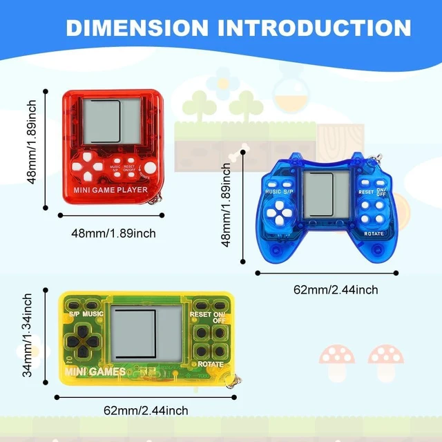 Alt view image 12 of 14 - 24pcs Video Game Party Favors, Mini Gaming Party Favors, Video Game Keychains, 8-bit Handheld, Birthday Party Supplies for Kids, Return Gifts for Birthday Party Decorations Supplies