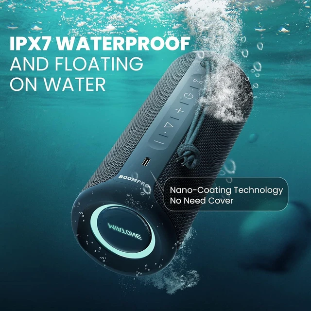 Alt view image 12 of 14 - MIATONE Bluetooth Speakers 36W TWS Portable Speaker with Stereo Sound Bass, Bluetooth 5.3 Wireless USB Type C Outdoor, 5000mAh 24H Playtime IPX7 for Present, Boy Friend Gifts for him (Blue)