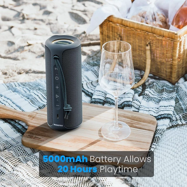 Alt view image 10 of 14 - MIATONE Bluetooth Speakers 36W TWS Portable Speaker with Stereo Sound Bass, Bluetooth 5.3 Wireless USB Type C Outdoor, 5000mAh 24H Playtime IPX7 for Present, Boy Friend Gifts for him (Blue)
