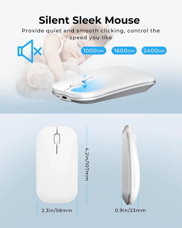 Alt view image 12 of 14 - seenda SKM64-3 Wireless Bluetooth Keyboard Mouse Combo for Windows and Mac