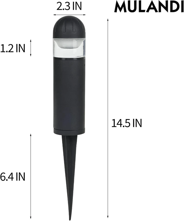 Alt view image 12 of 14 - LED Landscape Bollard Pathway Light, 2W, DC 12V Low Voltage Path Lighting Outdoor Waterproof, Die-Casted Aluminum Housing for Garden Light, 3000K Warm White Pack of 2