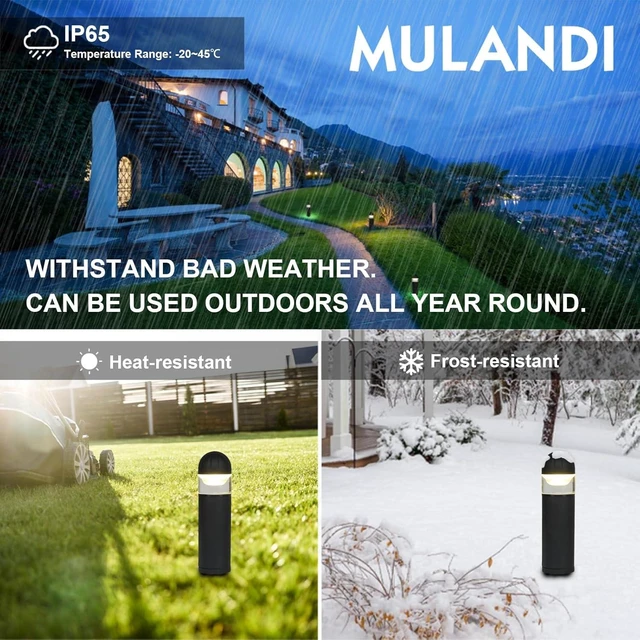 Alt view image 10 of 14 - LED Landscape Bollard Pathway Light, 2W, DC 12V Low Voltage Path Lighting Outdoor Waterproof, Die-Casted Aluminum Housing for Garden Light, 3000K Warm White Pack of 2