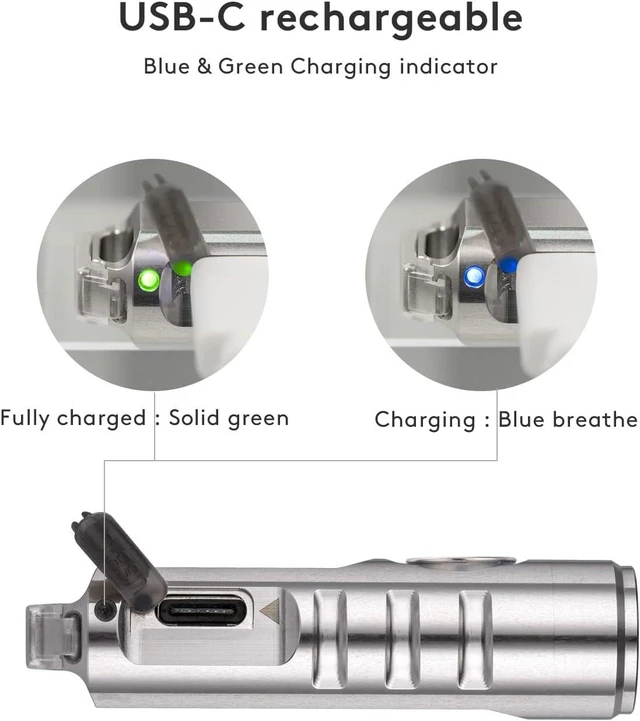 Alt view image 11 of 14 - RovyVon Aurora A2 G4 Bright Keychain Flashlight 650 Lumens, USB C Rechargeable EDC Flash Light, IPX6 Waterproof Pocket Flashlight with Magnetic Clip & Lockout Feature Momentary On for Daily Carry Use