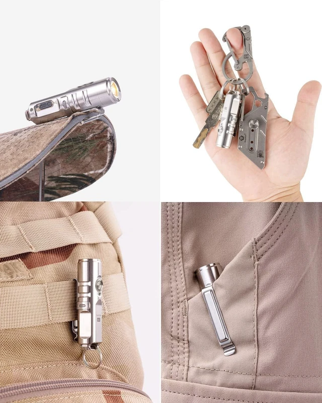 Alt view image 13 of 14 - RovyVon Aurora A2 G4 Bright Keychain Flashlight 650 Lumens, USB C Rechargeable EDC Flash Light, IPX6 Waterproof Pocket Flashlight with Magnetic Clip & Lockout Feature Momentary On for Daily Carry Use