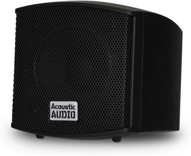 Alt view image 8 of 12 - Acoustic Audio AA321B Mountable Indoor Speakers 400 Watts Black Bookshelf Pair