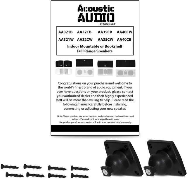 Alt view image 11 of 12 - Acoustic Audio AA321B Mountable Indoor Speakers 400 Watts Black Bookshelf Pair