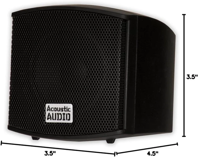 Alt view image 12 of 12 - Acoustic Audio AA321B Mountable Indoor Speakers 400 Watts Black Bookshelf Pair