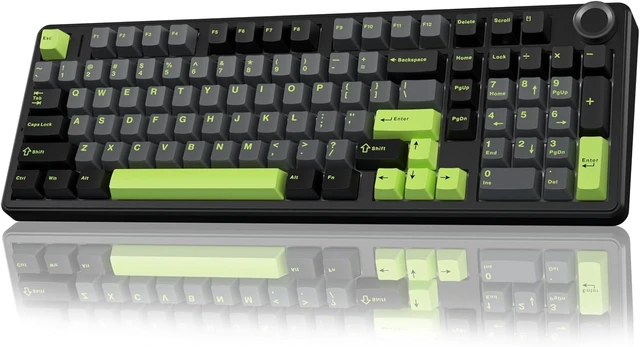 Alt view image 8 of 14 - AULA F99 Pro Wireless Mechanical Keyboard with Knob,Creamy Sound,Tri-Mode BT5.0/USB-C/2.4GHz Hot Swappable Keyboard,Gasket Structure,RGB Backlit Computer Gaming Keyboards