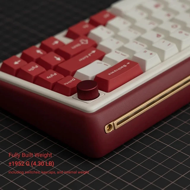Alt view image 10 of 14 - Chilkey Foxy65 Mechanical Keyboard with Knob, Gasket Mount 65% Aluminum Wireless Mechanical Keyboard, BT5.0/2.4GHz/USB-C, Hot Swappable, RGB Backlit Computer Custom Key Board for PC