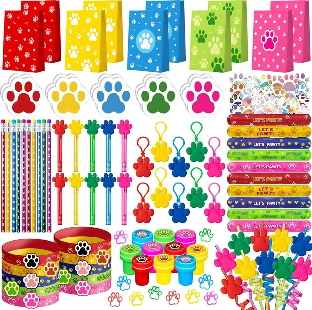 Alt view image 8 of 14 - WHALEISLAND Paw Print Party Favors Supplies Decorations for for Kids Birthday Blue Puppy Theme Goodie Bag Stuffer Pinata Filler Birthday Gifts