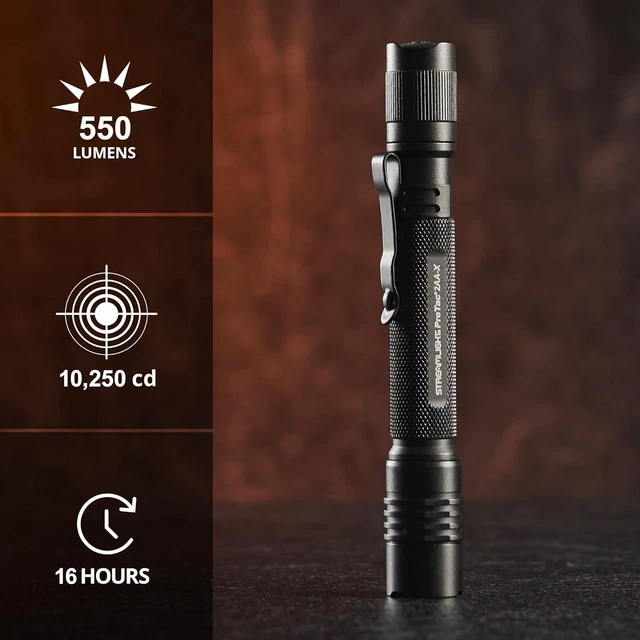Alt view image 9 of 12 - Streamlight 88033 ProTac 2AA-X 270-Lumen 5,000-Candela Personal Carry Tactical Flashlight, Rechargeable Capable, Black