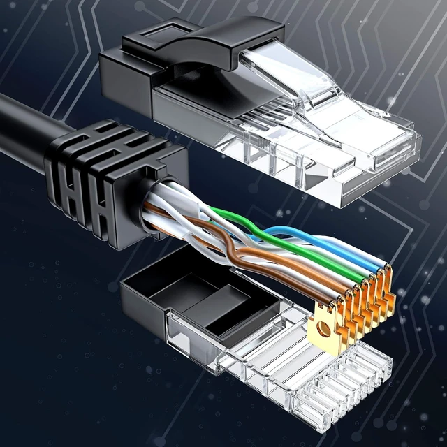 Alt view image 11 of 14 - Maximm Cat 6 Ethernet Cable 150 Ft, 100% Pure Copper, Cat6 Cable LAN Cable, Internet Cable, Patch Cable and Network Cable - UTP (Black) 150 Feet