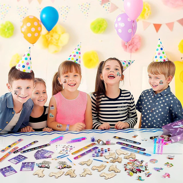 Alt view image 12 of 12 - Vanblue 134Pcs Roller Skate Party Favors Skating Birthday Party Decorations 80s 90s Themed Party Supplies for Kids Goodie Bag Stuffers,Craft Kits Classroom Rewards Gifts Prizes,Pinata Stuffers