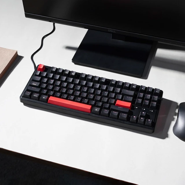 Alt view image 9 of 14 - Keychron C3 Pro QMK/VIA Custom Mechanical Keyboard, 8000 Polling Rate Hot Swappable Programmable 87 Keys Compact TKL Layout Gasket Mount, RGB Backlight Wired Gaming Keyboard with Super Red Switches